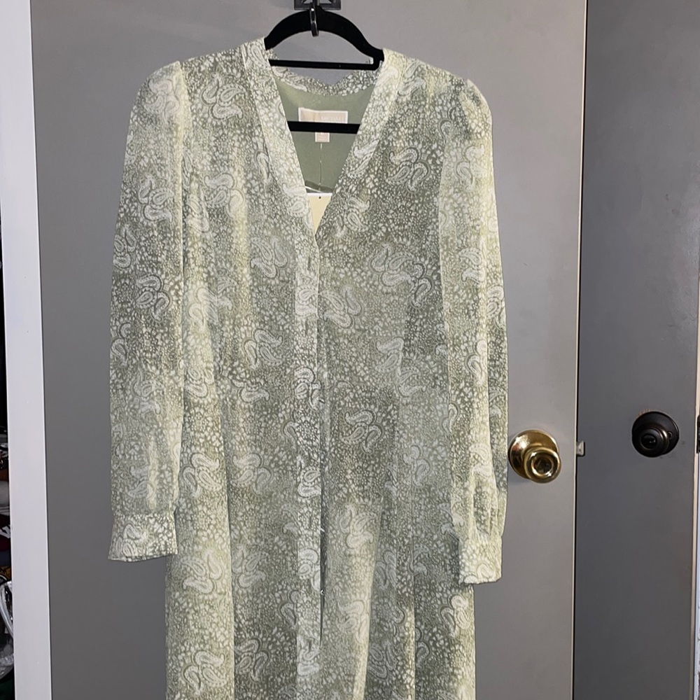 Michael Kors Green Paisley Dress